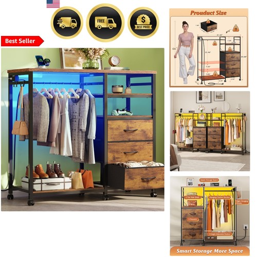 Dresser with hanging rack - dresser,