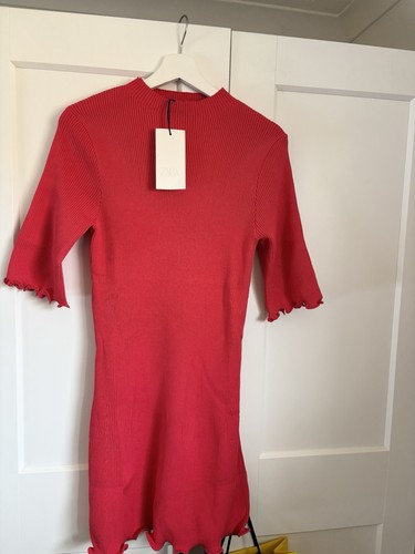 Zara red ribbed - red,