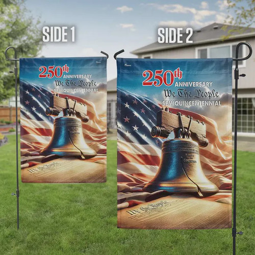 American liberty bell - bell, flag