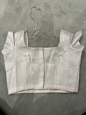 Indian silver sari blouse top - indian,
