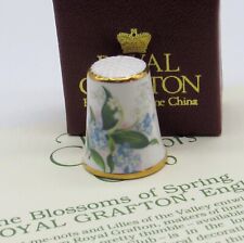 THIMBLE, THE BLOSSOMS OF SPRING BY ROYAL GRAFTON, ENGLAND, BOXED WITH COA