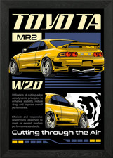 Retro MR2 W20 JDM Car Framed