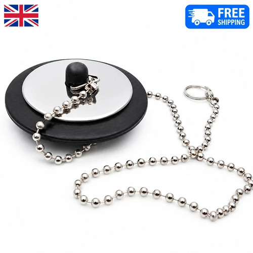 40mm chrome rubber bath sink - chrome,