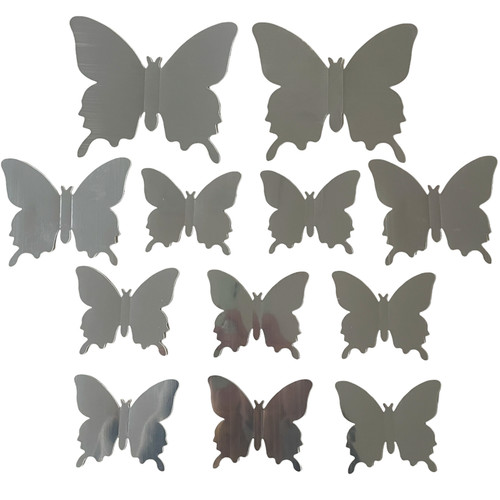 Mirror silver butterfly - mirror,