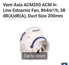 Vent-Axia ACM200 ACM In Line Extractor Fan, 864m³/h, 38 dB(A), Duct Size 200mm