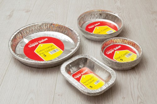 Aluminium foil pie flan tin - aluminium,