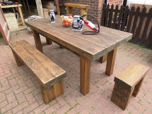 Chunky rustic reclaimed - rustic, dining