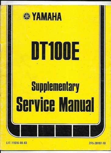 Yamaha dt100e supplementary - yamaha,