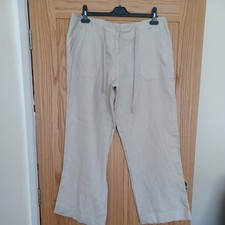 Atmosphere Linen Trousers Sz 16 drawstring waist New With Tags