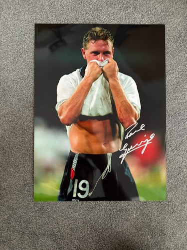 Paul gascoigne signed 16x12 - gascoigne,