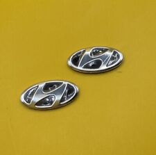 2 X HYUNDAI REMOTE KEY FOB 15mm x 7mm LOGO EMBLEM BADGE STICKER FAST DESPATCH
