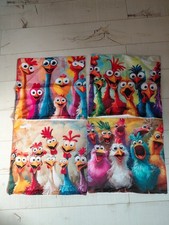 Cartoon Chicken Design 4 Piece