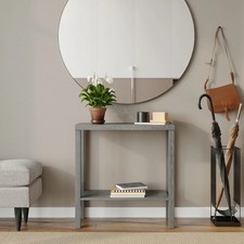 2-Tier Narrow Wooden Console