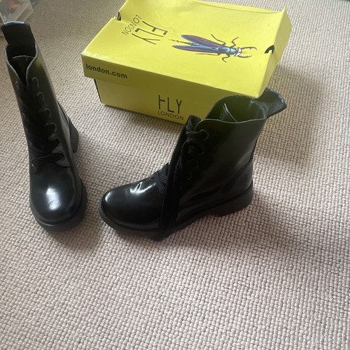 Fly london black leather - london,