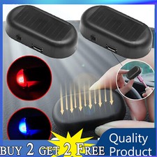 Car Solar Power Simulated Dummy Alarm Warning Anti-Theft LED Flashing  Security