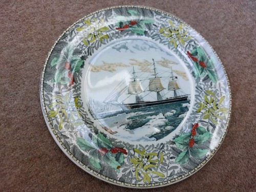 Clipper ship red jacket plate - ship,
