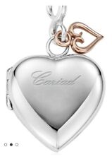 CLOGAU CARIAD LOCKET Necklace  Heart Sterling Silver Welsh Rose Gold