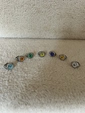 7 Naruto Akatsuki Anime Cosplay Rings. Colours/Markings As Shown. Fab Collection