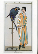 Art Fashion Plate Gerda Wegener Costumes Parisiens parrot girl Modern Postcard