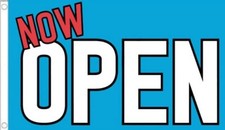 OPEN FLAG 5' x 3' Now Shop Bar