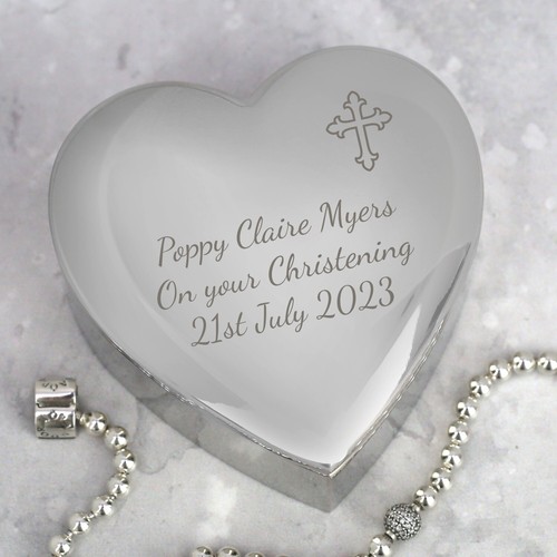 Personalised cross trinket box - trinket,