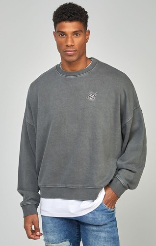 Siksilk mens grey garment dyed - mens,