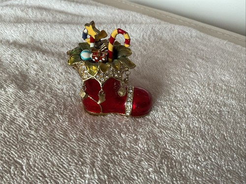 Stunning christmas boot enamel - stunning,