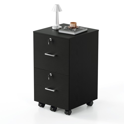 Black drawer locking filing - black,