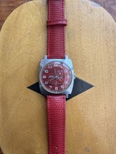 Vintage USSR Soviet ZIM Watch Olympic Bear Red Dial, 2602, New Strap