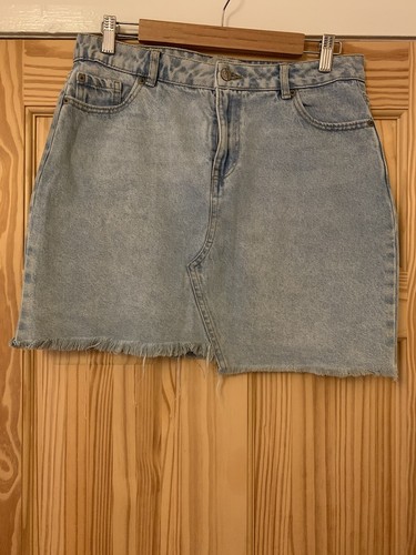 Blue denim skirt - blue,