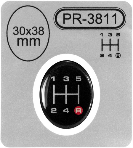 Gear knob shift pattern - gear, red