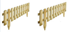 2 X Wooden Picket Fence Border