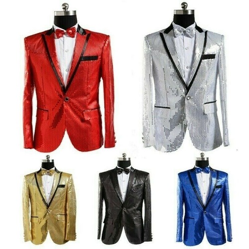 Men sequin suit top jacket - top,