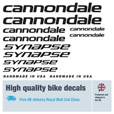 Cannondale Synapse bike decals / stickers, 5+ years external quality (27 pack)