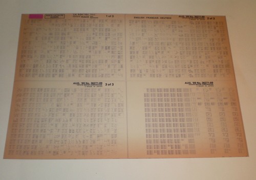 Microfiche spare parts - parts, catalog