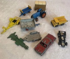 Corgi Toys & Matchbox Cars & Trailers Bundle Job Lot Spares Or Repairs Vintage