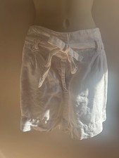 Next - White Linen Belted Shorts - Size 12 - BNWOT !!!