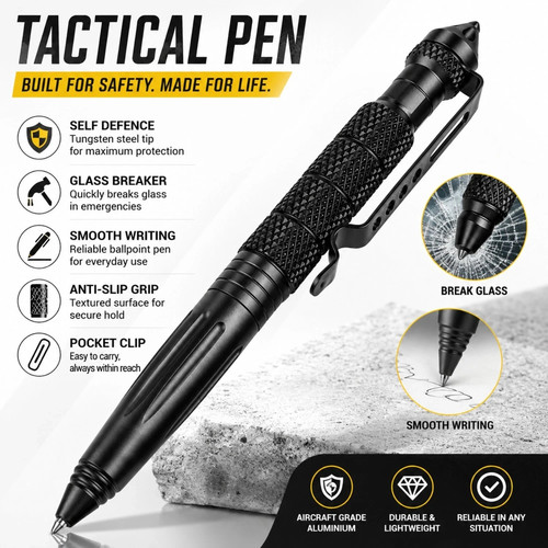 Tactical pen glass breaker - tactical,