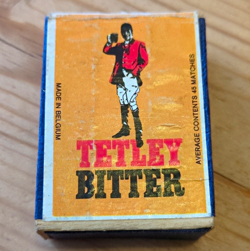 Vintage tetley bitter matchbox - tetley,