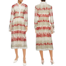 🌸 REDValentino Pussy-Bow Floral Georgette Midi Dress – Size US 10 – NWT – $1110