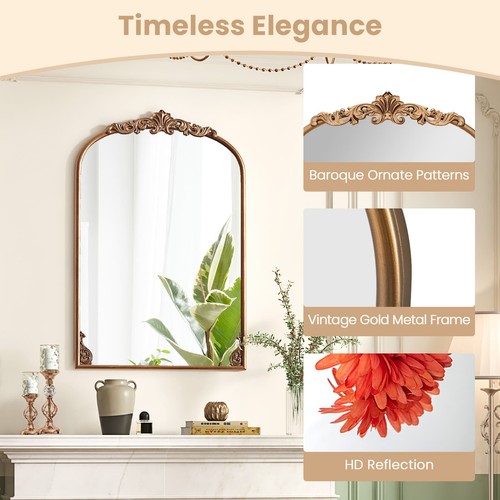 Gold wall mirror 61 - gold, 90