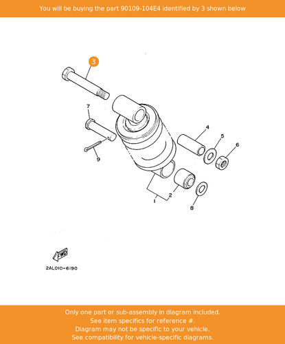 Yamaha bolt 90109 104e4 oem - bolt,,