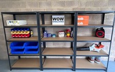 WOW175 GREY 5 Tier boltless metal Racking Shelving Storage Garage Workshop Shelf