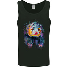 A Ferret Watercolour Mens Vest