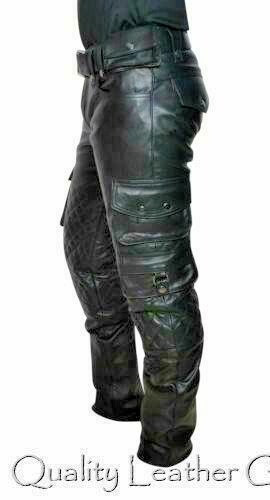 Mens leather leder cargo - leather,