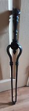 Large Vintage Hand Forged Fire Wrought Iron Tongs Fire Pit Hearth Fireside 28"