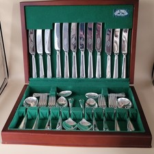 Silver plated cutlery set - silver, 44