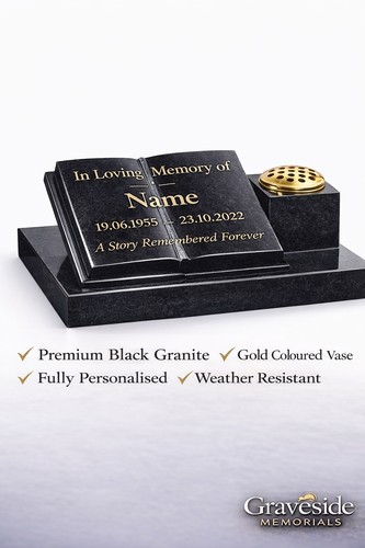 Loving memory granite book - in,