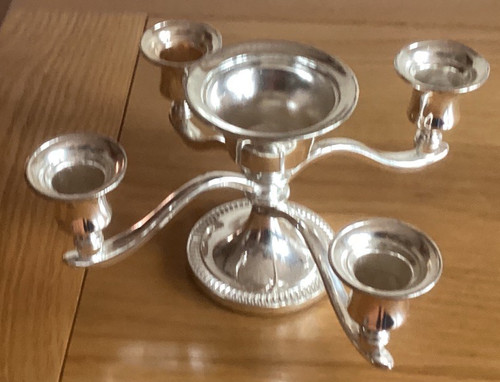 Silver polished metal arm - silver,