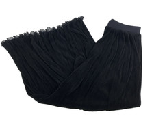 Gideon Oberson Pants Cover Up Black Pleated Extra Wide Leg Flowy Womens Medium